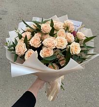 Букет Кремовые розы Латте в Зарудне